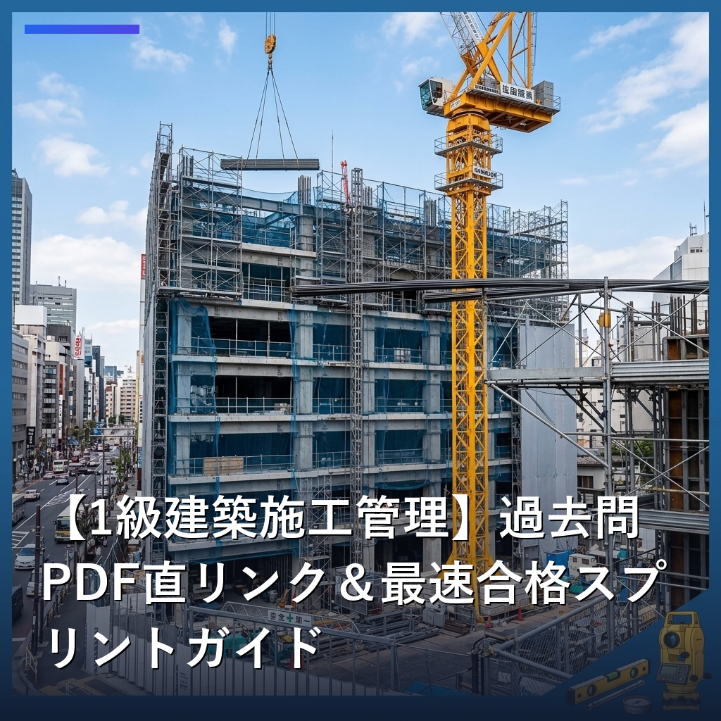【1級建築施工管理】過去問PDF直リンク＆最速合格スプリントガイド