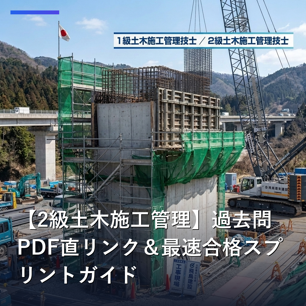 【2級土木施工管理】過去問PDF直リンク＆最速合格スプリントガイド
