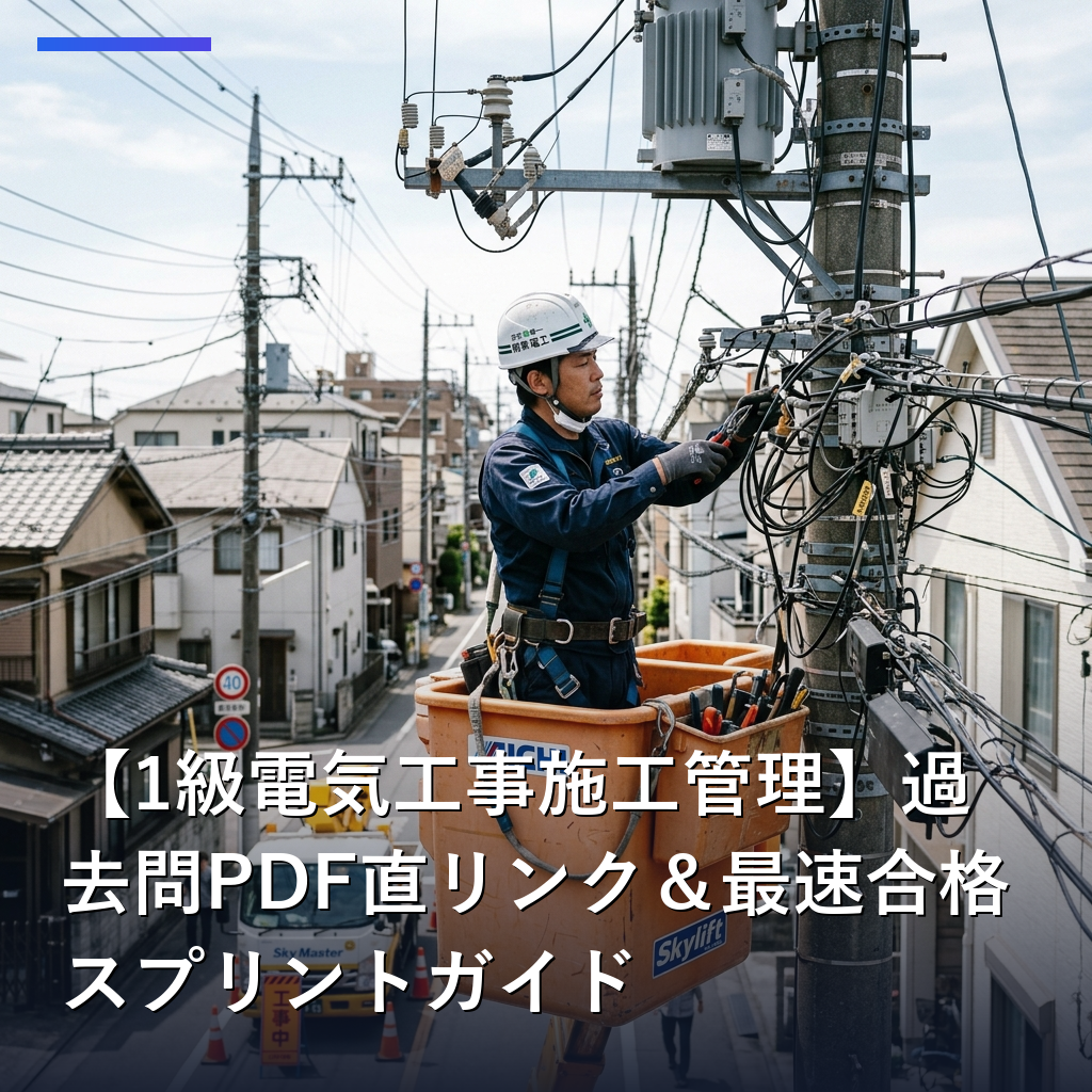 【1級電気工事施工管理】過去問PDF直リンク＆最速合格スプリントガイド